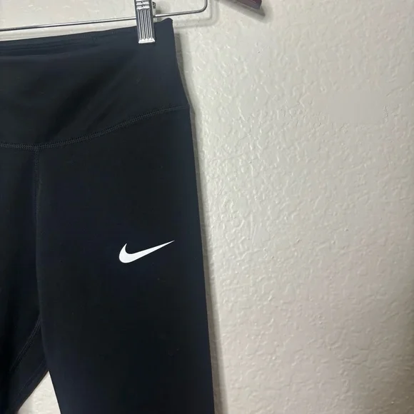Nike Team One 7/8 Tight Black Leggings High Rise Mesh Ankle Size XS - Picture 3 of 8